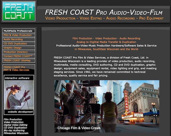 Fresh Coast Pro Audio-Video-Film website