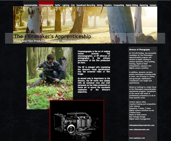 film apprenticeship, video & film production training program