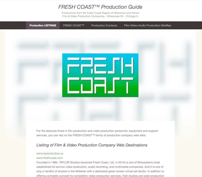fresh coast produciton guide, professional media production companies in the fresh coast region