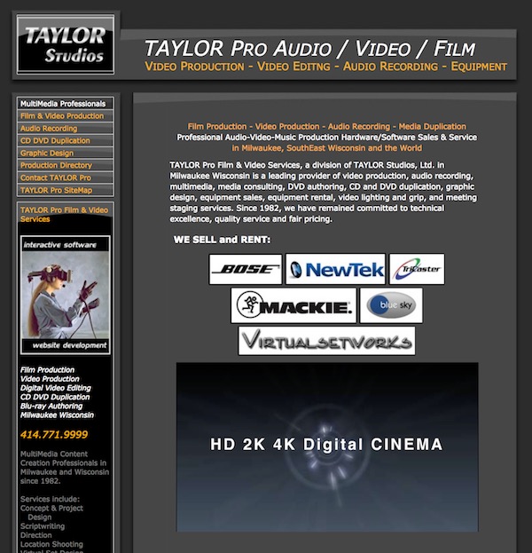 taylor pro audio-video-film, video production, video editing, audio recording, professional equipment